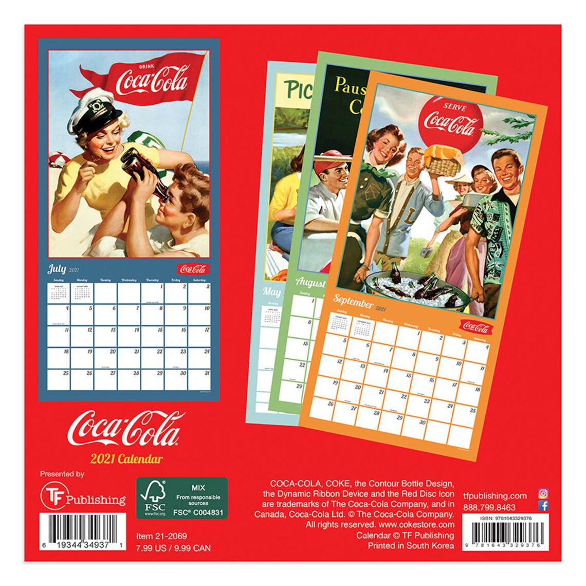 2021 Coca-Cola Mini Wall Calendar 7x7 | Etsy