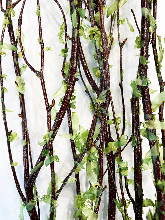 3 Gold Leaf Birch Branches - Save-On-Crafts