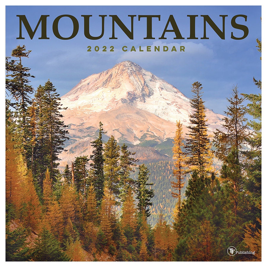 January 2022 December 2022 Mountains 12x12 Wall Calendar Etsy