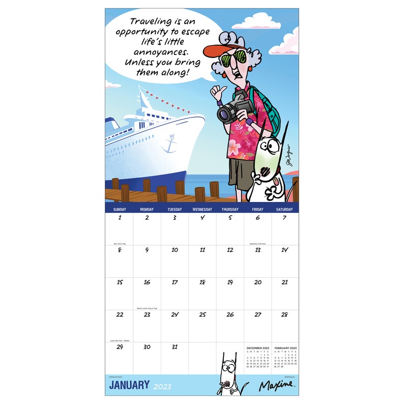 2023 Maxine Road Trip Wall Calendar Etsy