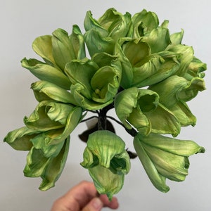 ARTIFICIAL Single Hydrangea Flower 1 Stem 15in Green ARTIFICIAL