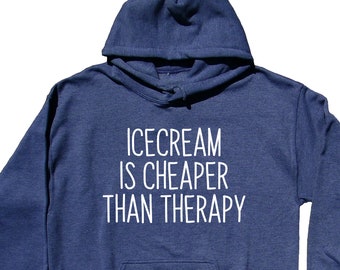 Pures Designs Chocolate is Cheaper Than Therapy Funny Lovers Hoodie