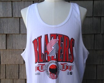 Vintage 90s Portland Trail Blazers Tank Top T Shirt - XL - Trailblazers