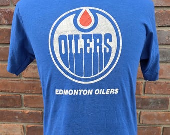 90s vintage Edmonton Oilers T shirt / Small / Screen Stars
