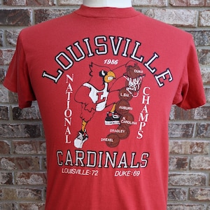 Vintage Louisville Cardinals 1986 National Champs T Shirt / 