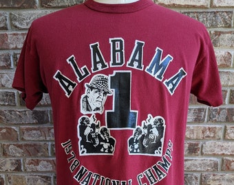 rare vintage Alabama Crimson Tide 1978 National Champs T shirt / Medium / University football NCAA champions