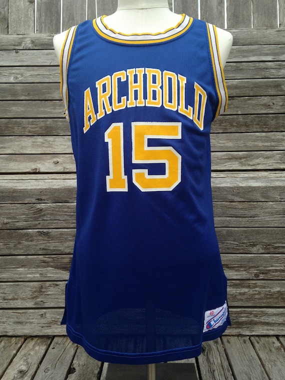 Vintage 80s 90s Archbold Blue Streaks Basketball Jersey by Champion Size 40 Medium Student section Archbold High School Vintage 80s 90s Archbold Blue Streaks Basketball Jersey by Champion Size 40 Medium Student section Archbold High School