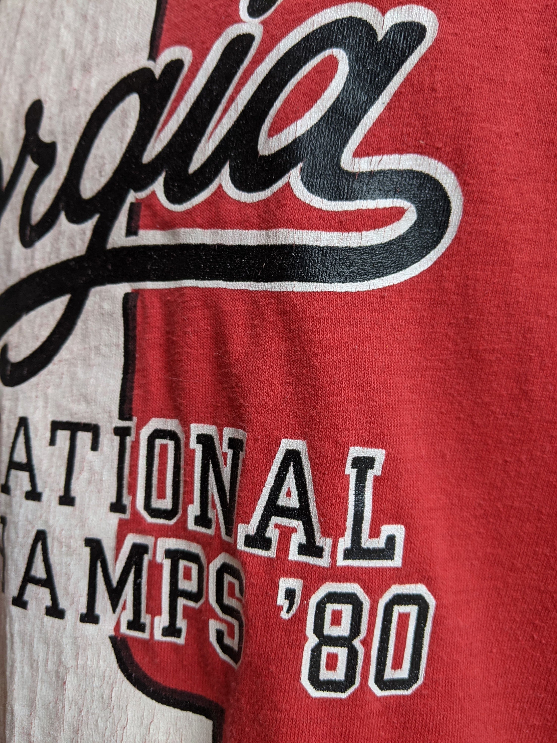 Rare vintage Georgia Bulldogs 1980 National Champs T shirt / | Etsy