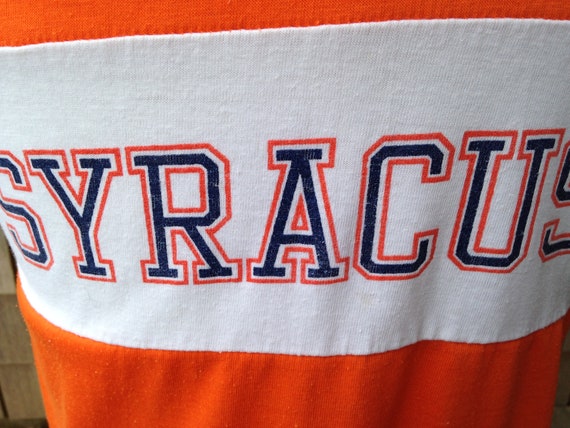 80s vintage Syracuse University color block T shi… - image 3