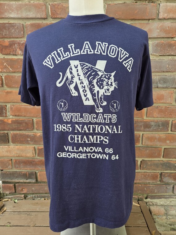 Rare Vintage Villanova Wildcats 1985 National Champs T Shirt
