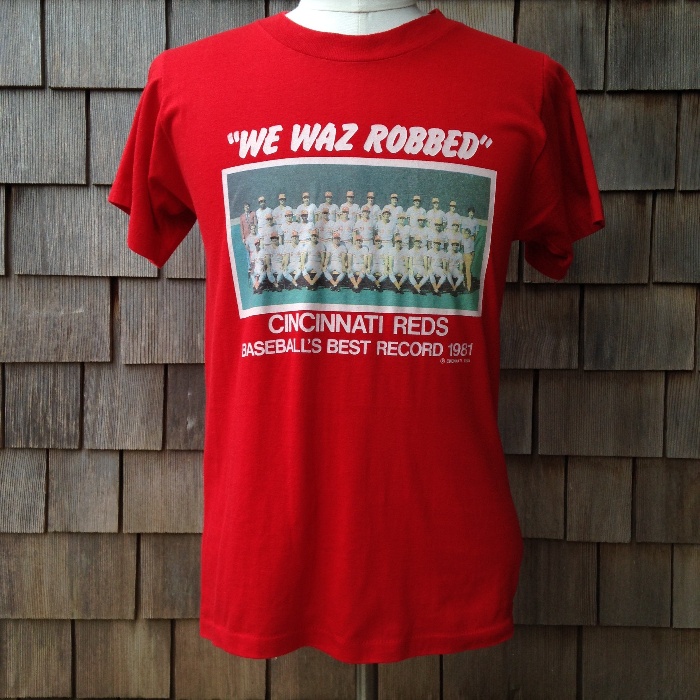 Rare 80s Vintage Cincinnati Reds We Waz Robbed Etsy