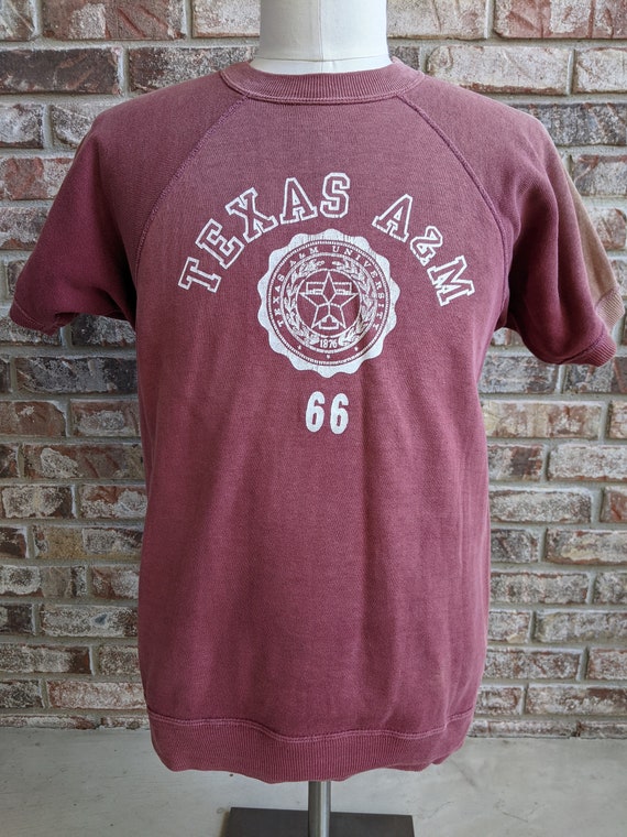 60s vintage Texas A&M Aggies sweatshirt / short sl