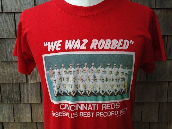 Rare 80s Vintage Cincinnati Reds We Waz Robbed Etsy