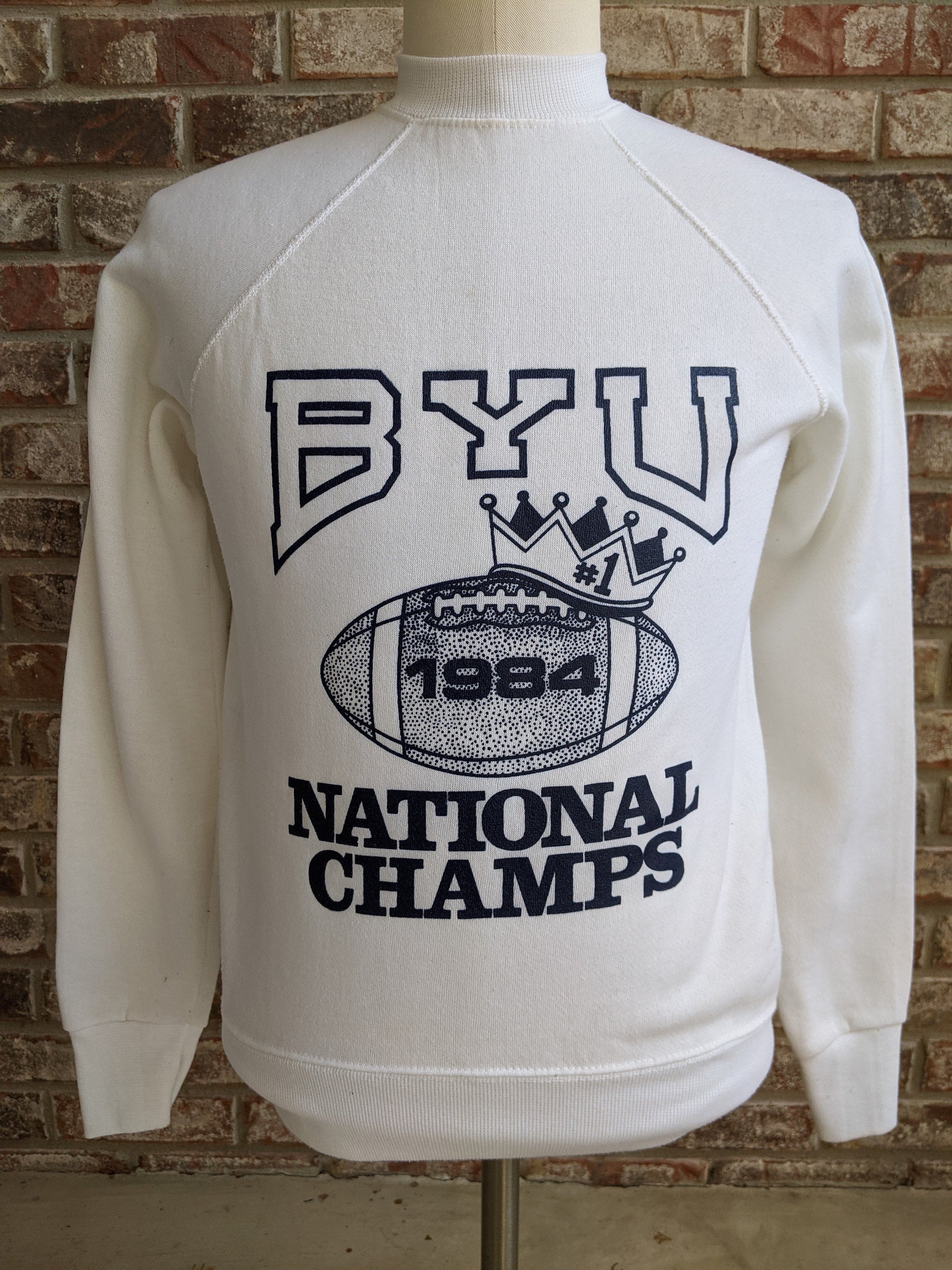 Rare BYU Cougars 1984 National Champs Sweatshirt Small Brigham