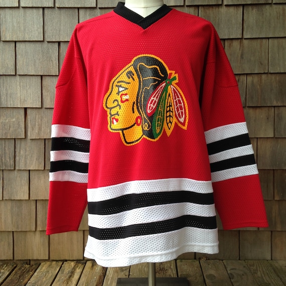 chicago blackhawks vintage knit sweater jersey