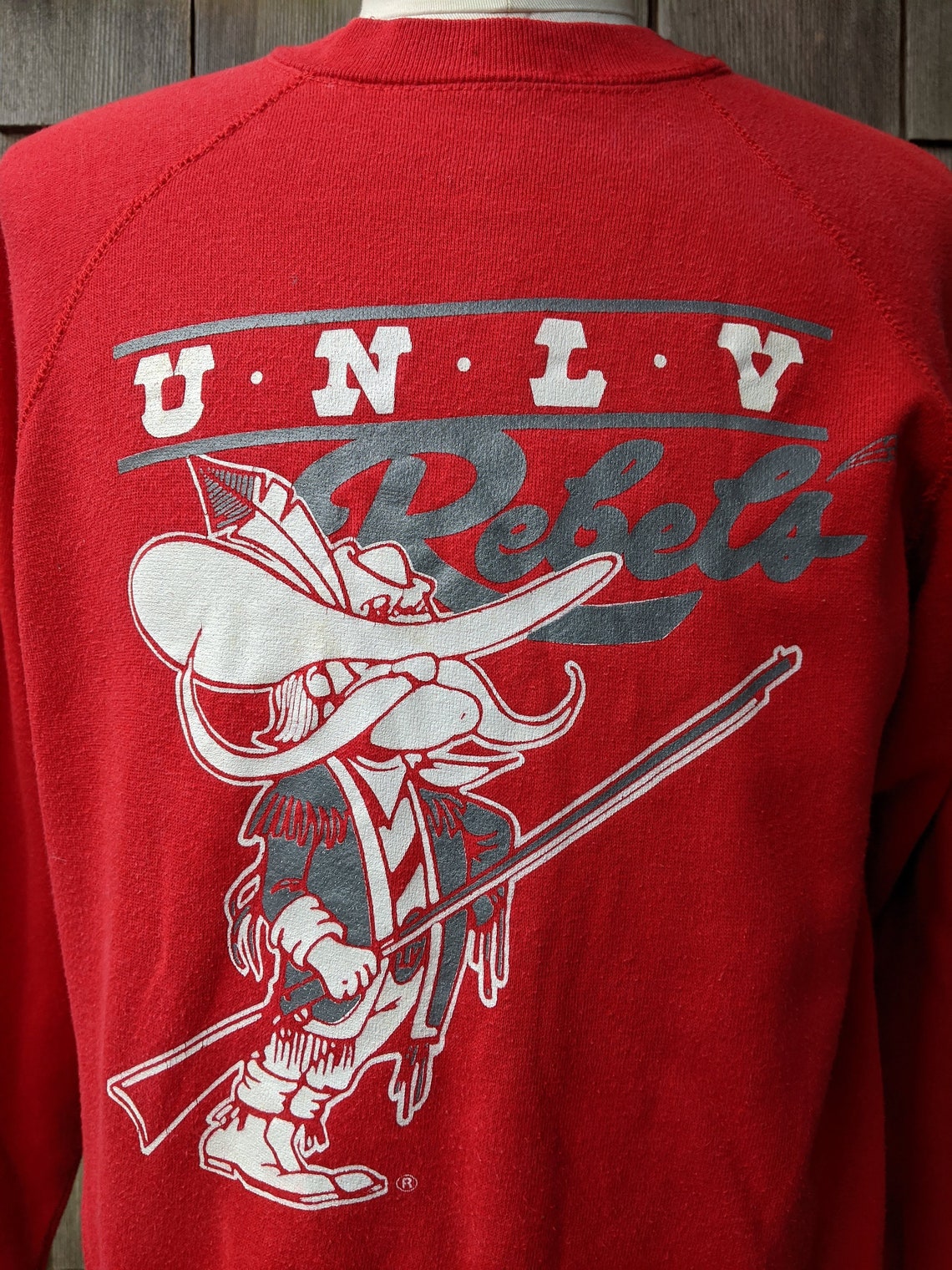 80s Vintage UNLV Rebels Raglan Sweatshirt / Medium / | Etsy