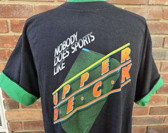 90s vintage Upper Deck T shirt / XL / sports baseball cards
