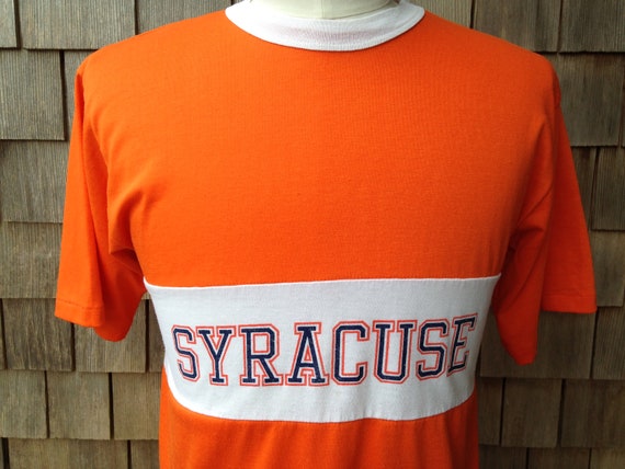 80s vintage Syracuse University color block T shi… - image 2