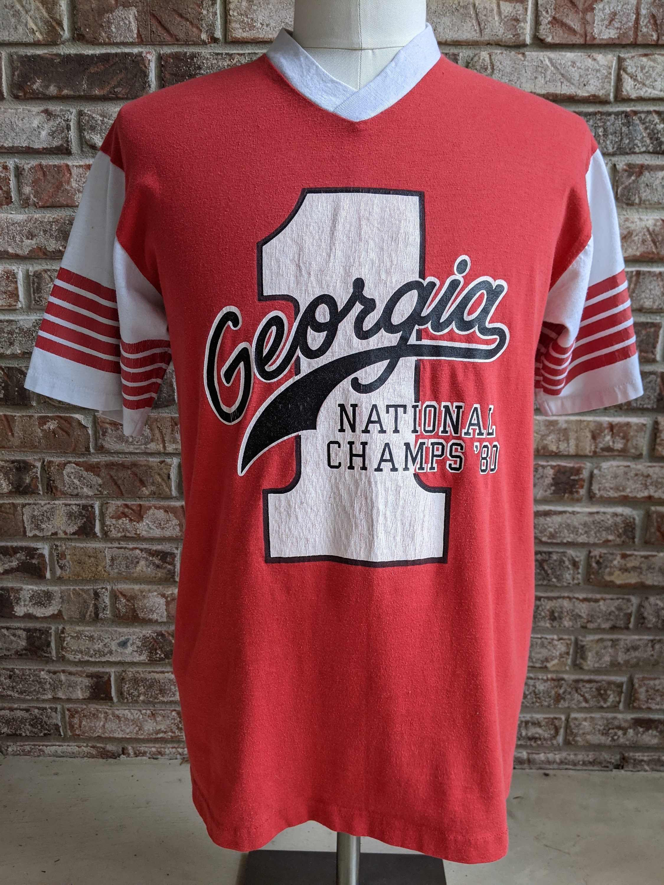 Rare vintage Georgia Bulldogs 1980 National Champs T shirt / | Etsy