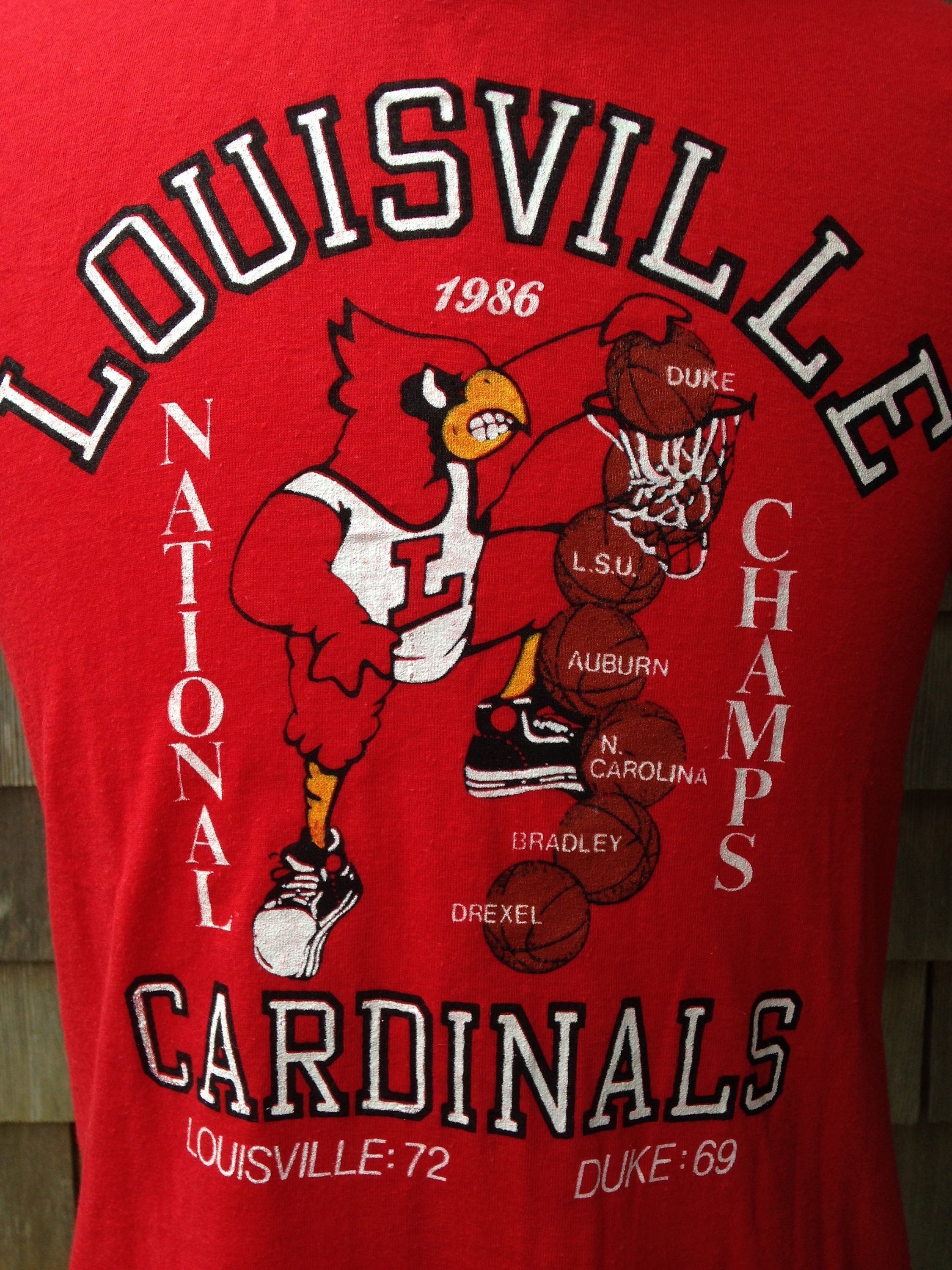 Vintage Louisville Cardinals 1986 National Champions T shirt / Etsy