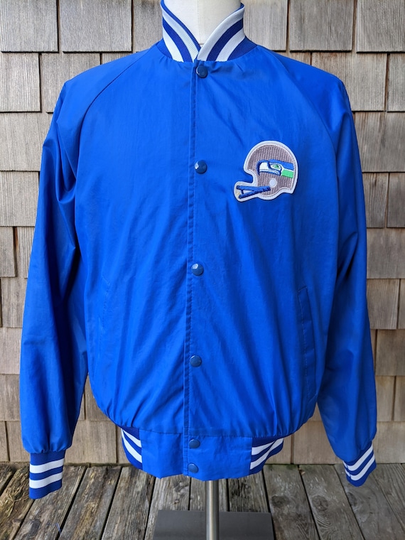 80s vintage Seattle Seahawks nylon snap jacket / M