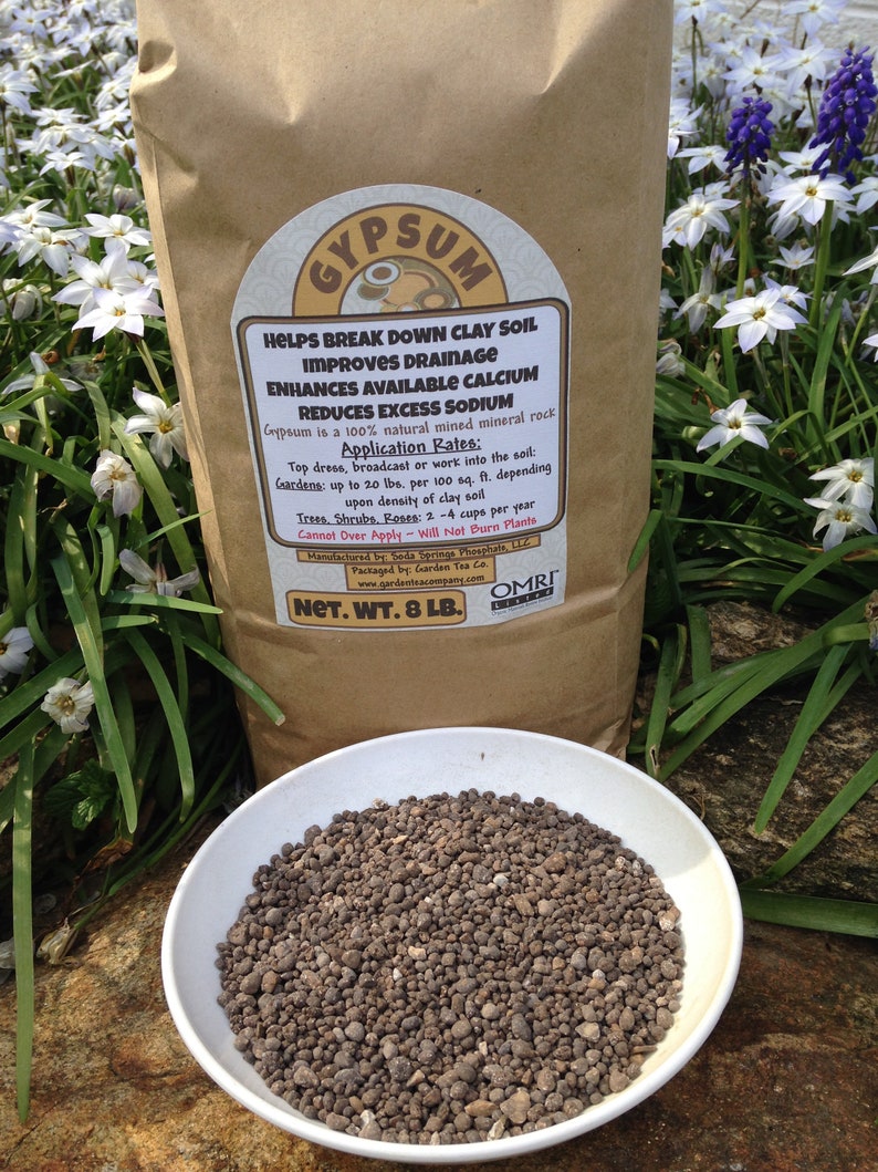 Gypsum-Organic Fertilizer Soil Amendment Breaks Up Clay Soil | Etsy