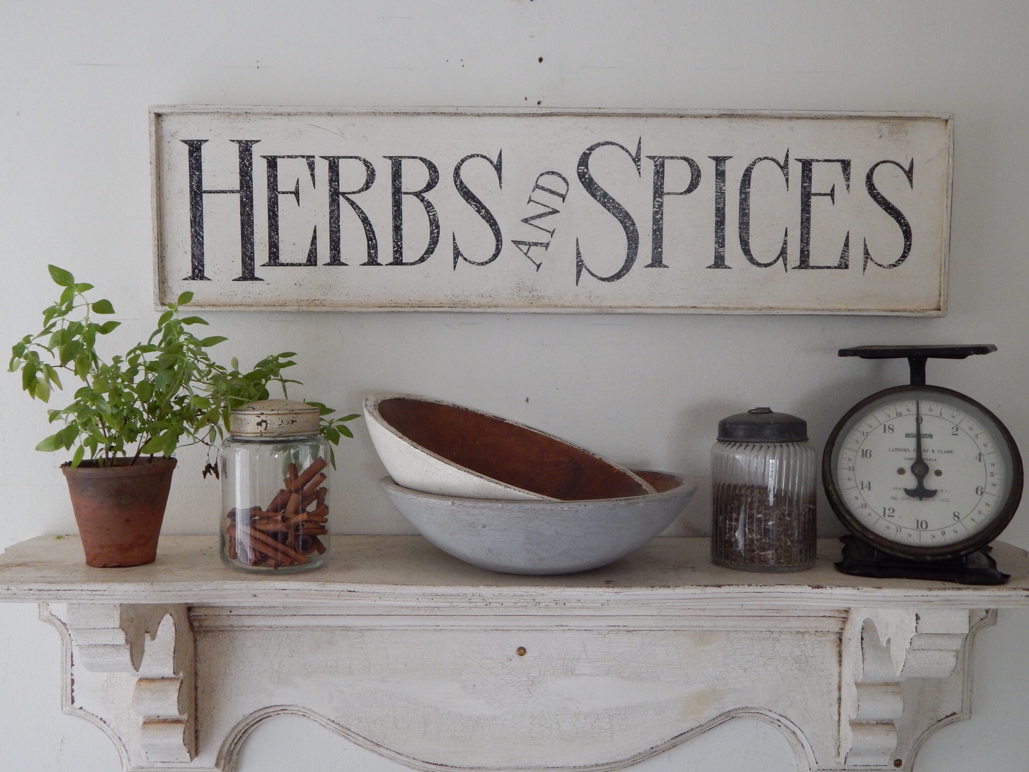 HERBS and SPICES SIGN Vintage Style Signs Hand Made Signs Etsy