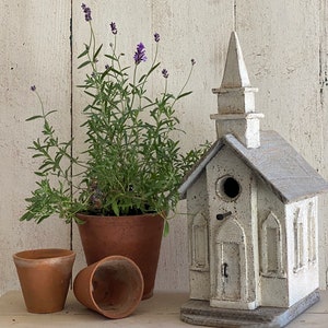 Handcrafted Church Birdhouse / vintage style garden /painted birdhouse, / church birdhouse/ garden birdhouse/ unique birdhouse