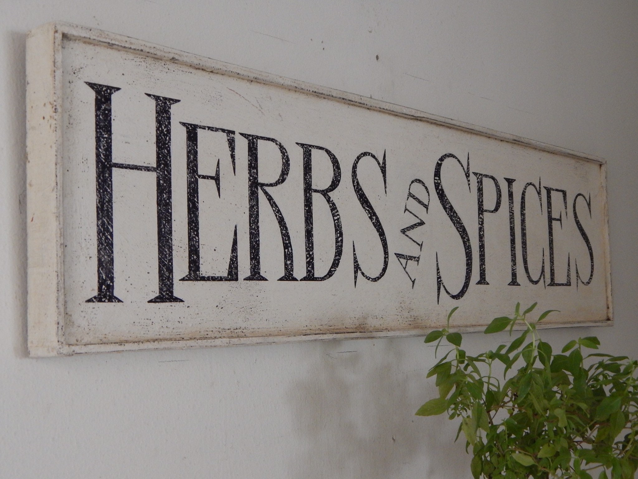 HERBS and SPICES SIGN Vintage Style Signs Hand Made Signs Etsy
