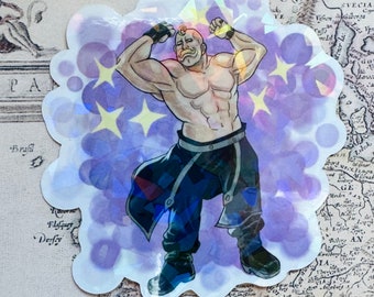 Fullmetal Alchemist Alex Armstrong Rainbow Waterproof Vinyl Sticker