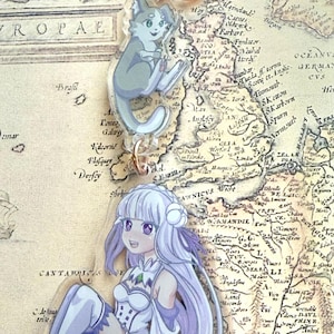 Re Zero Amelia and Puck Keychain