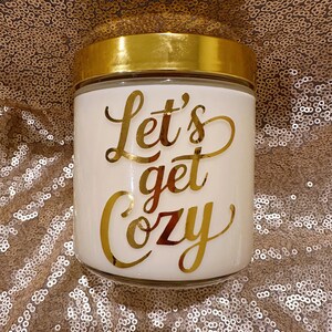 Let’s Get Cozy | Soy Candle | Handpoured Woodwick | 16 oz | Choose Your Scent