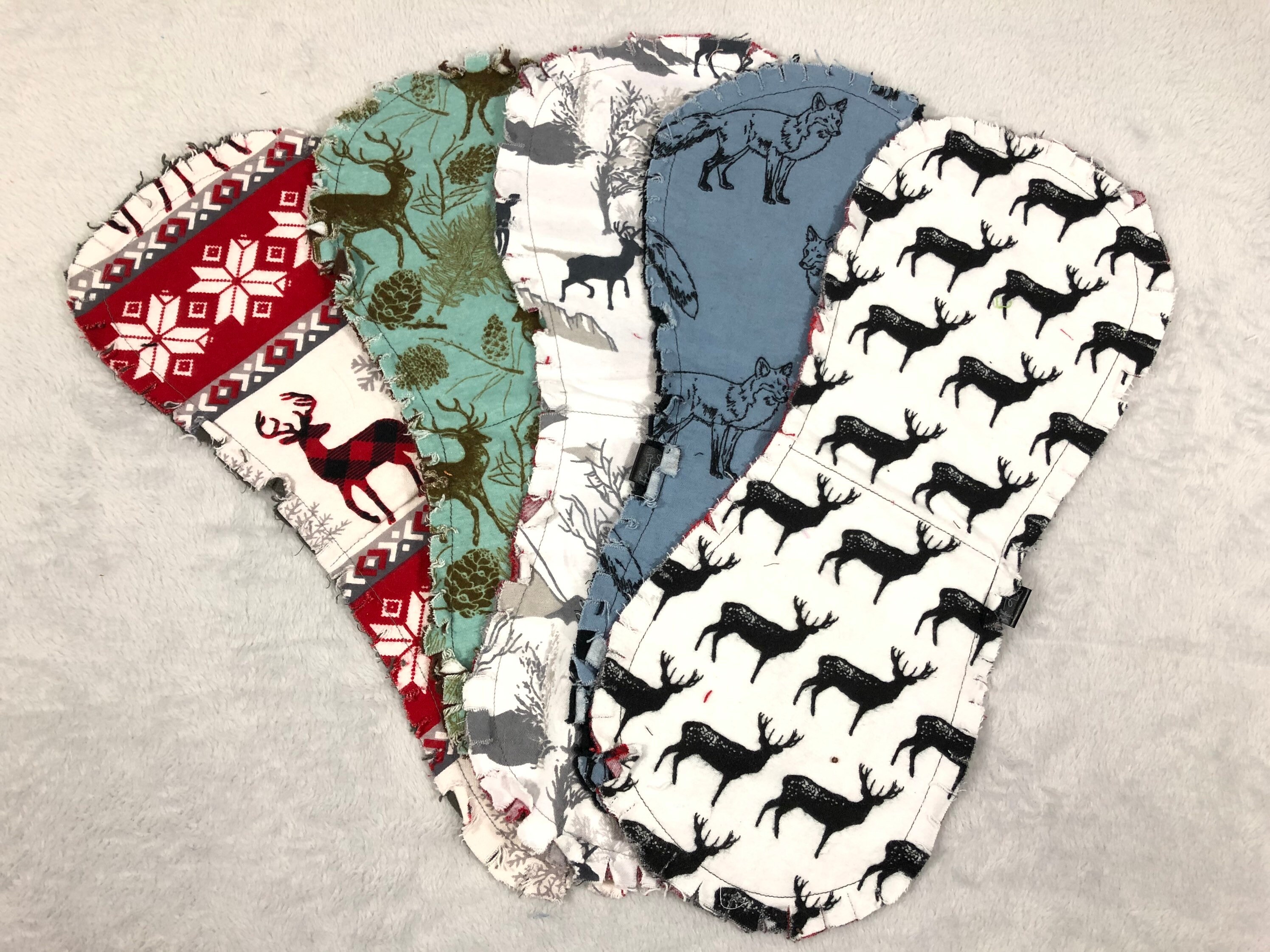 Woodland Animal Flannel Burp Cloths Hourglass Burp Cloths Etsy