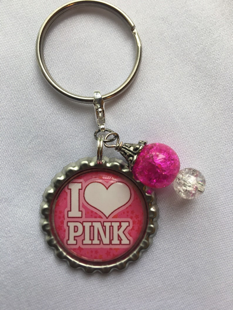 Victoria Secret Pink Inspired Keychain Etsy