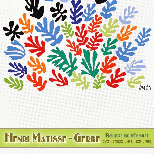 Henri Matisse - La Gerbe - File svg / eps / dxf / png / silhouette studio - Vector files svg vector files matisse paint the sheaf