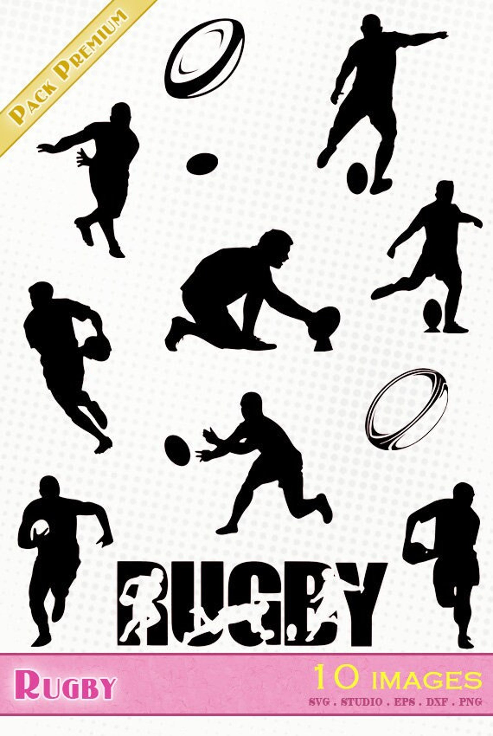 Watercolour Rugby Svg Rugby - 10 Files Svg / Eps / Dxf / Png / Silhouette Studio - Svg Vector ...