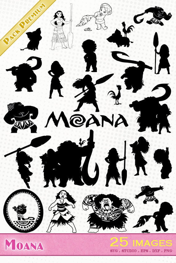 Moana 25 Svg Dxf Eps Silhouette Studio Png Etsy