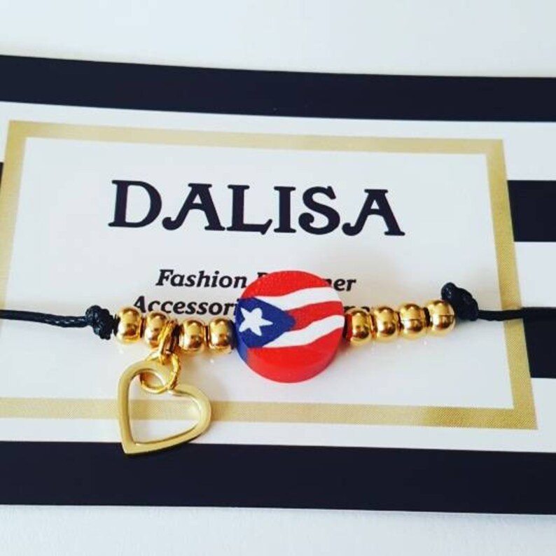 Beautiful And Delicate Thread Bracelet With Puerto Rico Flag Etsy