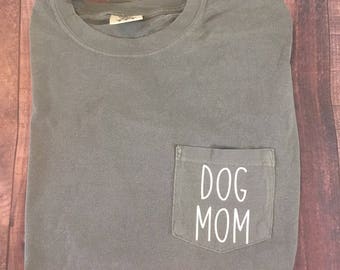 Dog Mom Comfort Colors LONG SLEEVE shirt, Custom comfort colors, Comfort Colors long sleeve, Dog shirt, Dog Mom, Dog Mom long sleeve