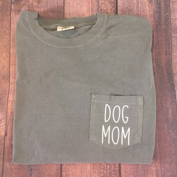Dog Mom Comfort Colors LONG SLEEVE shirt, Custom comfort colors, Comfort Colors long sleeve, Dog shirt, Dog Mom, Dog Mom long sleeve