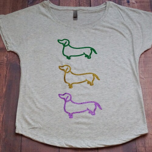 Mardi Gras Wiener Dog Shirt Mardi Gras Shirt Dog Shirt Etsy