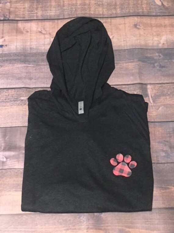Plaid Paw Print Unisex Hoodie