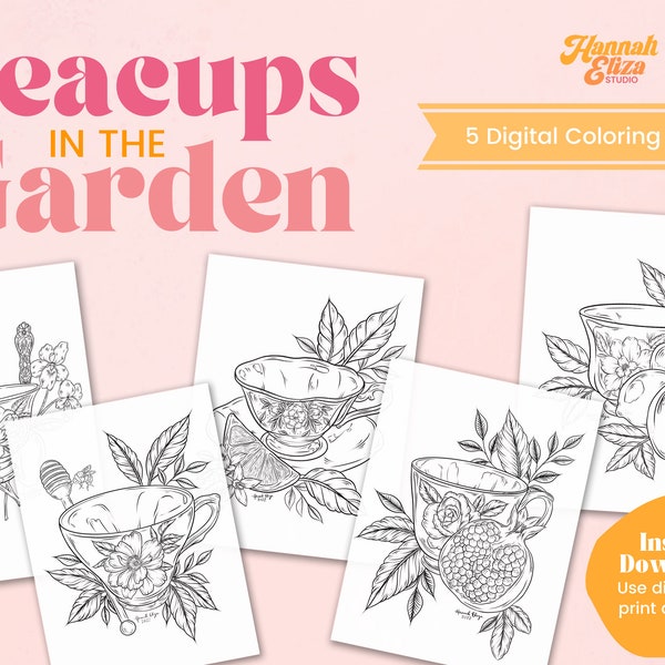 Teacup Coloring Page - Etsy