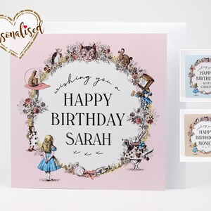Personalised Alice in Wonderland Birthday Card  |  Birthday Card