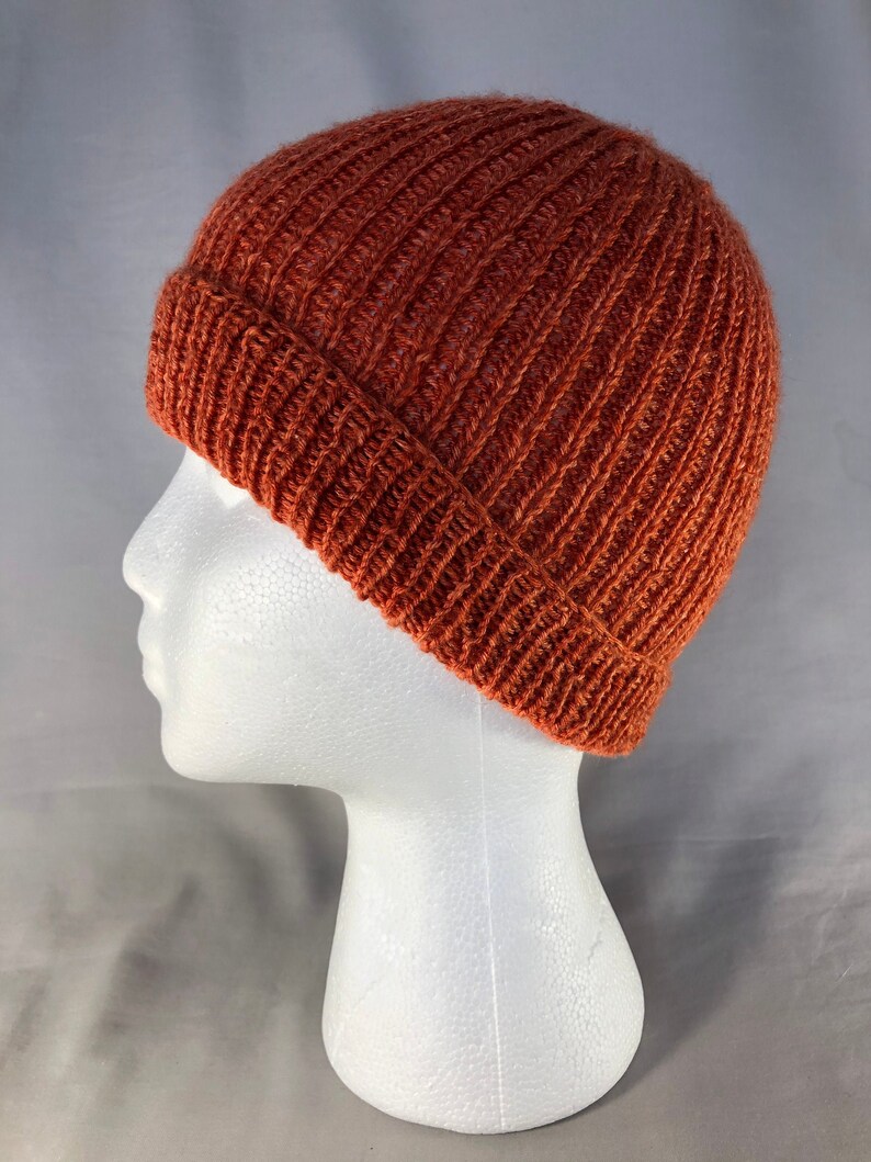 Orange Knit Beanie Etsy