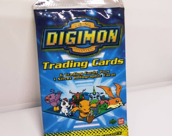 Digimon Trading Cards Booster, vintage, mint condition, factory sealed, digital monsters
