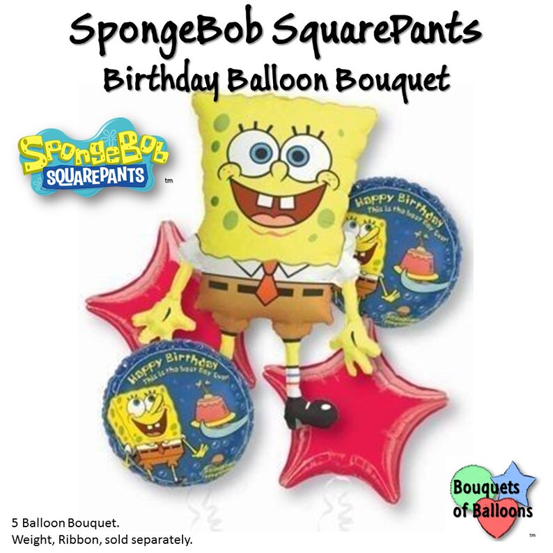 Spongebob Square Pants Foil Balloon Nickelodeon Birthday Party
