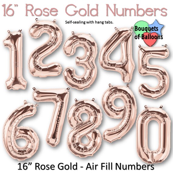 16 inch number balloons