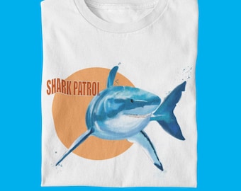Organic Cotton Shark T-Shirt, Ocean Lover Tee
