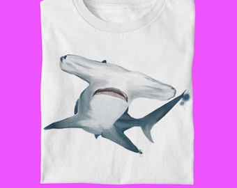 Hammerhead Shark Kids T-Shirt: Hand-Painted Ocean Graphic Tee